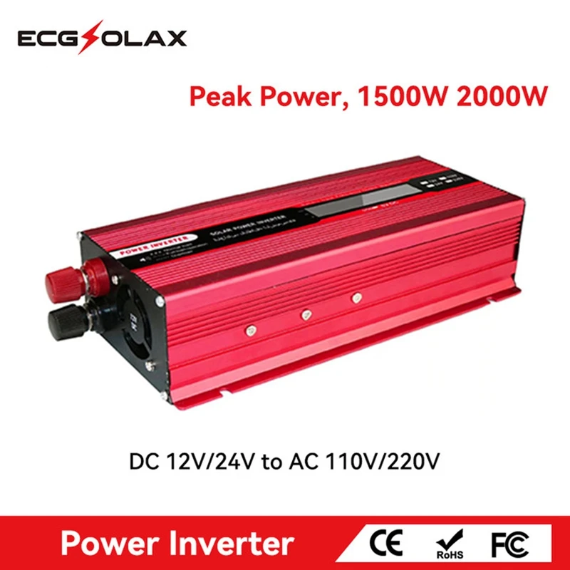 

Peak Power 1500W 2000W Power Inverter 12V 220V Modified Sine Wave Inverter DC 12V/24V To AC 110V/220V Voltage Converter Adapter