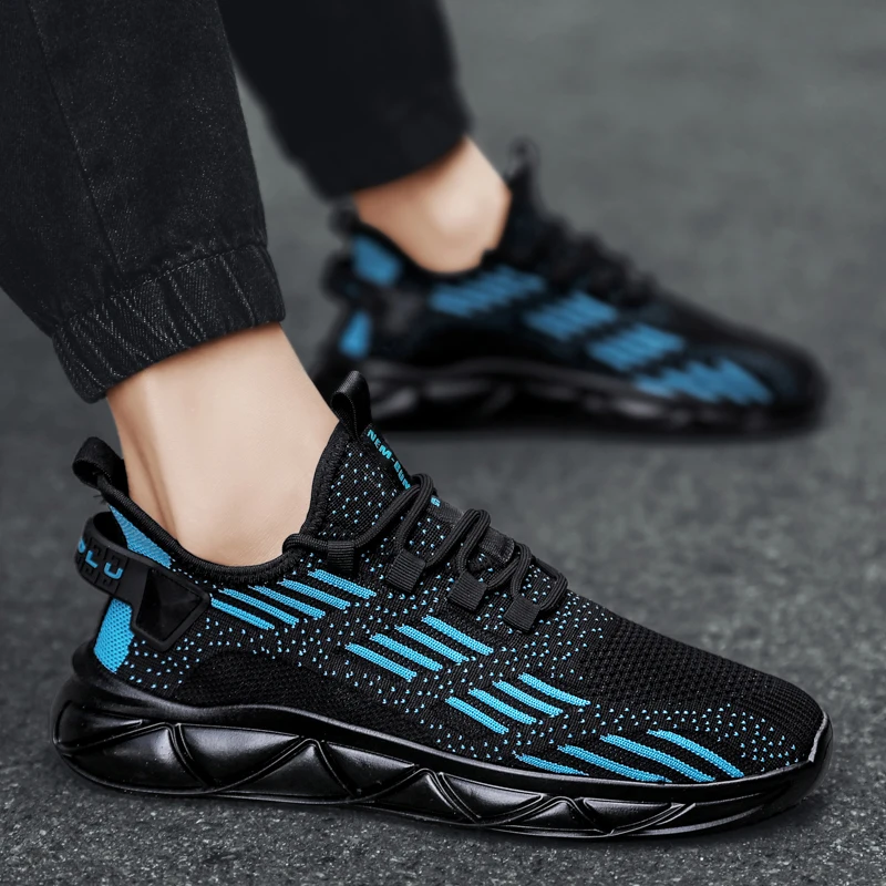 

Fashion Leisure Lightweight Men Running Shoes Breathable Air Mesh Men's Sneaker Outdoor Jogging Non Slip Men Shoes School Spring