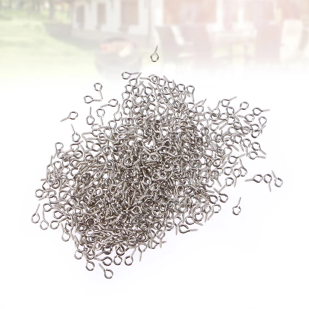 

300 Pcs Stainless Steel Bolts Mini Eye Screws Metal Hooks Jewelry Beaded Earrings Heavy Duty