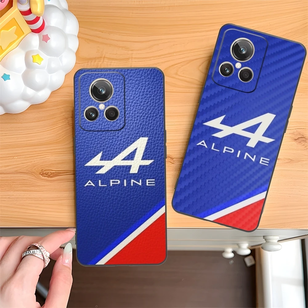 F1 A-Alpine Cool Mobile Cell чехол для телефона Realme GT 2 9i 8i 7i Pro X50 X2 C35 C21 C20 C11 C3 Black Soft Phone Cover Shell