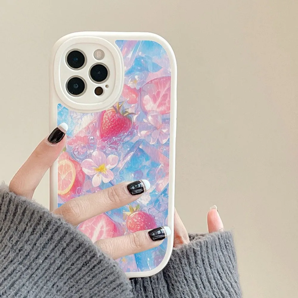 Простой художественный чехол для телефона с 3D водной рябью из жесткой кожи iPhone 16