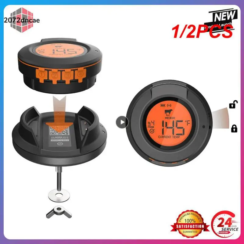 

1/2 шт. беспроводной цифровой смарт-термометр для барбекю/духовки гриля мяса 2 в 1 для мяса еды коптильня барбекю угольный гриль и духовка