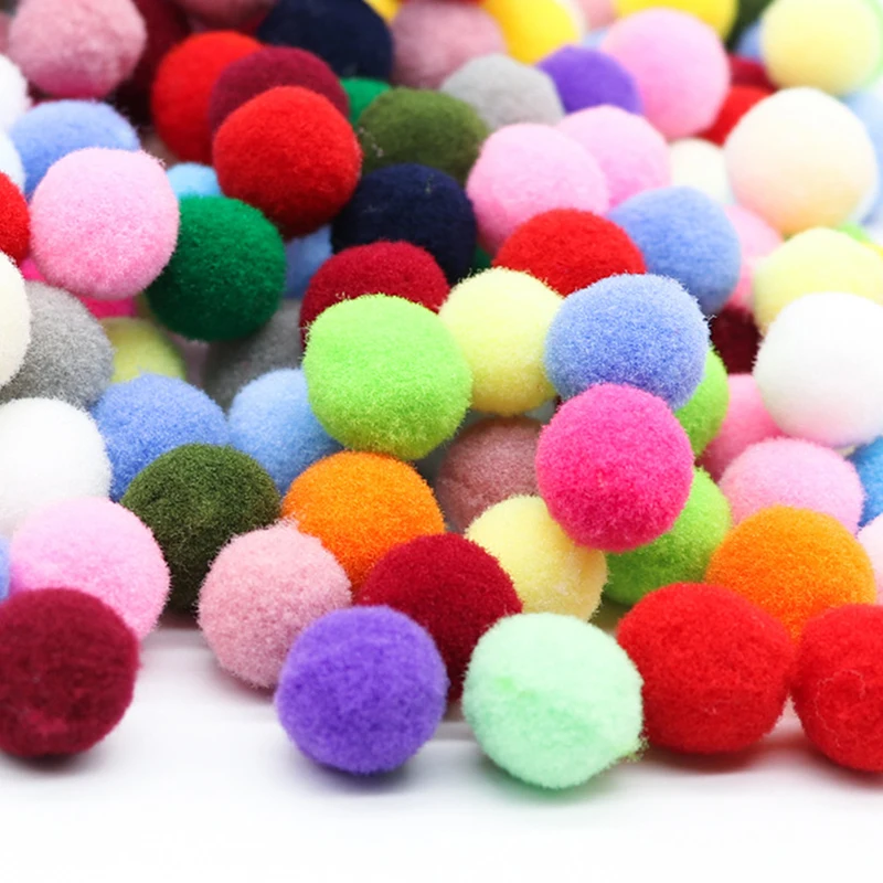 

10/15/20/25/30mm Mini Fluffy Soft Pom Poms Pompoms Ball Handmade Kids Toys Wedding Christmas Decor DIY Sewing Craft Supplies