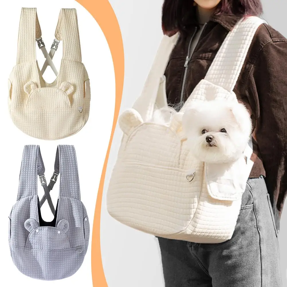 Воздухопроницаемый хлопковый рюкзак для домашних животных переноска котят с