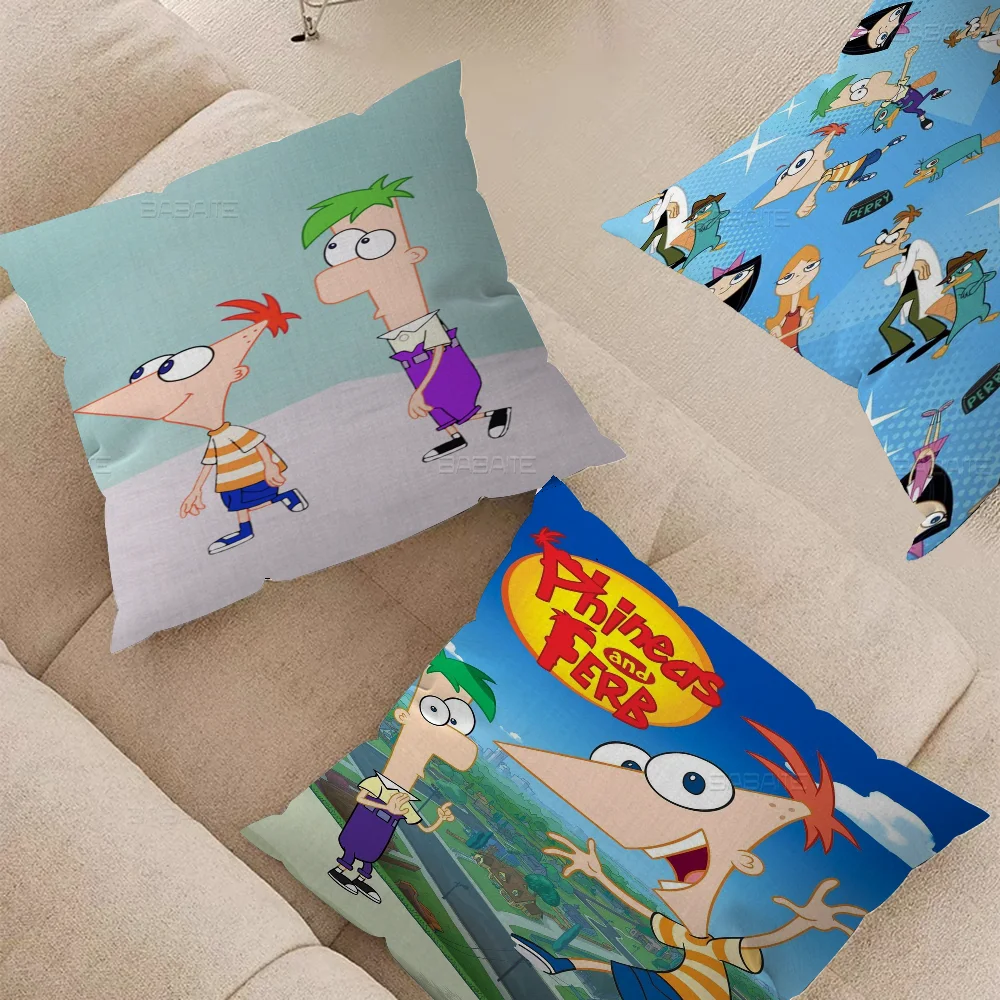 Наволочка с рисунком P-phineas F-ferbs чехол для диванной подушки украшение дома комнаты