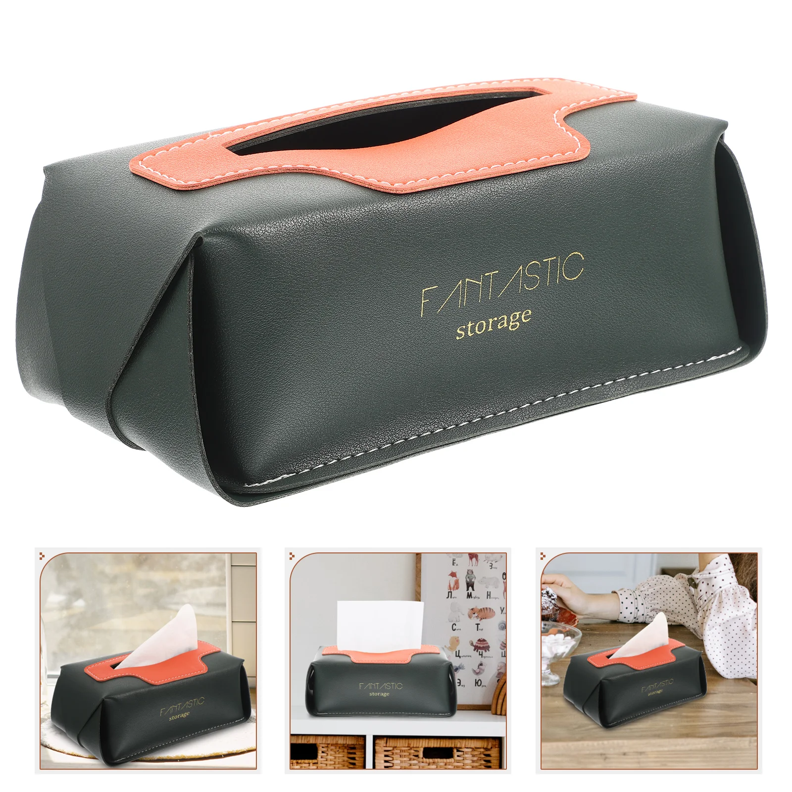 

Dining Room Table Decor Car Tissue Holder Facial Tissue Box Cover Paper Towel Box Cover Toilet