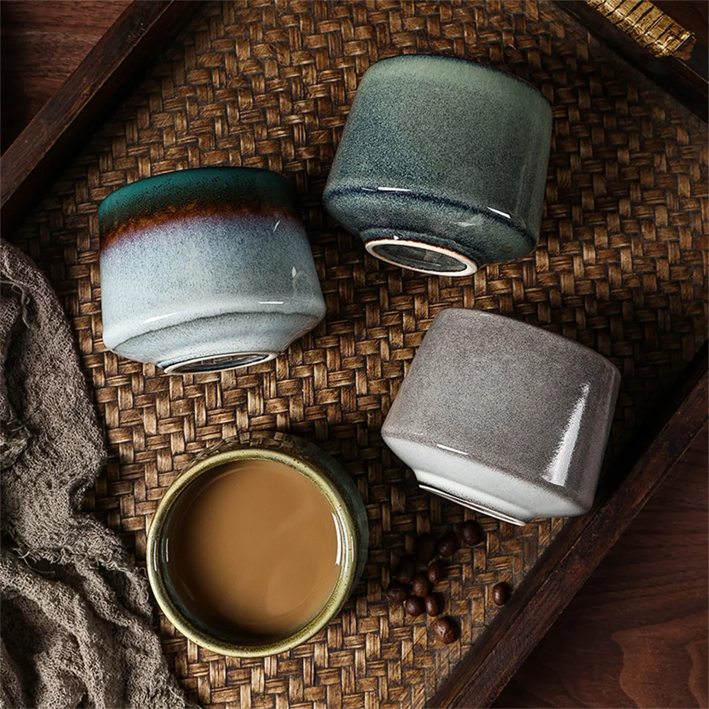 

Anti-slip Bottom Tea Coffee Cup Creative Water Cup Modern And Simple Portable China Ceramic Tea Cup Pottery High Beauty Small