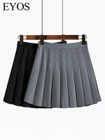 pleated skirt women a line skirt spring autumn 2022 fashion new high waist slim black gray short skirt casual suit skirt