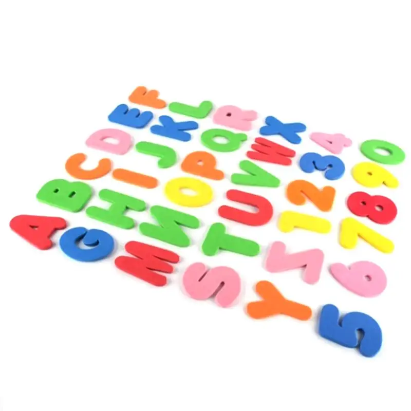 

36pcs Baby Bath Shower Toy Foam Letters Numbers Floating Bath Tub Alphanumeric Stickers Non-Toxic Kids Early Educational Toys