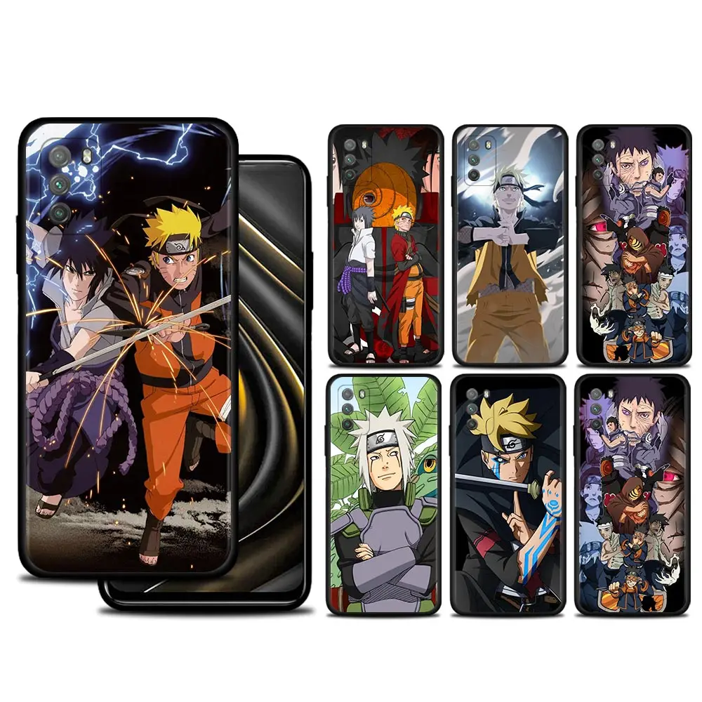 

Phone Case For Xiaomi POCO X3 NFC M3 M4 Pro MI 12 11 10T lite 11T 9T 12X 10 Note 10 Lite Cover Naruto Itachi and Sasuke Comic