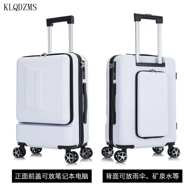 KLQDZMS Simple Solid Color Luggage Female 20 Inch Mute Universal Wheel Boarding Case 24 Inch Waterproof Trolley Case Male