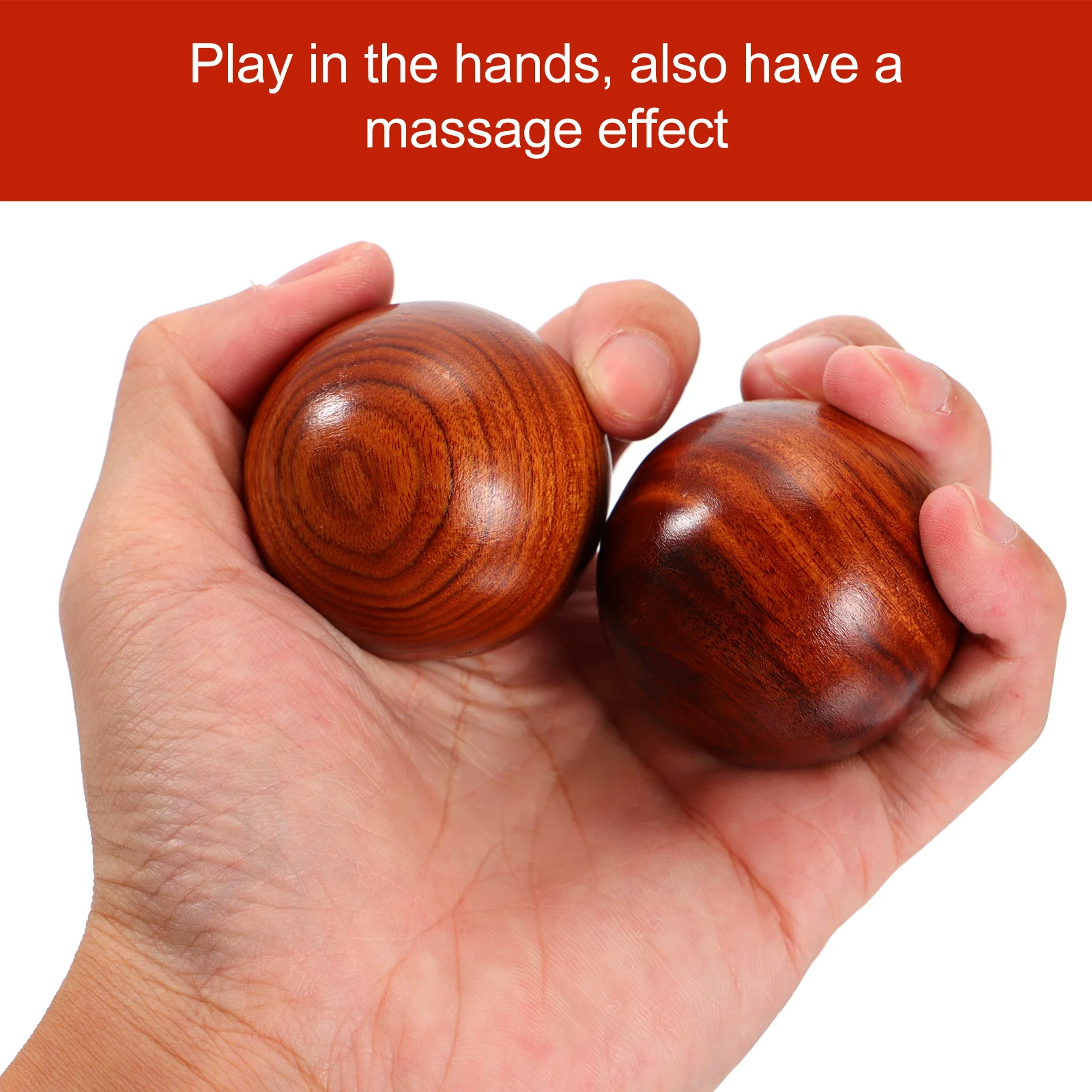 2 шт. резьба поделки деревянный ручной массажер украшение для рабочего стола мяч