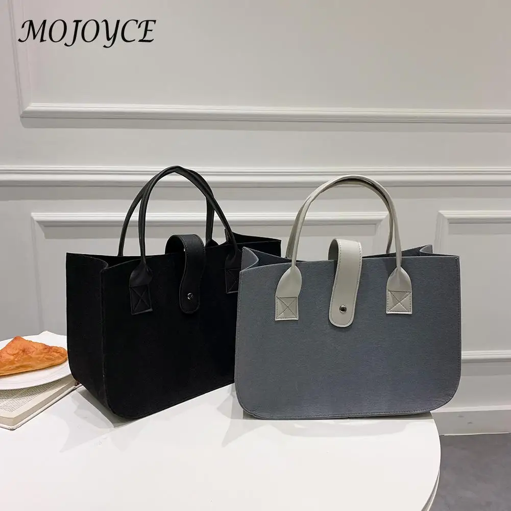 

Women Top-Handle Bags Felt PU Leather Quilted Handbag Women Large Capacity Shopping Bags Casual Tote Bags Fashionable Handbags
