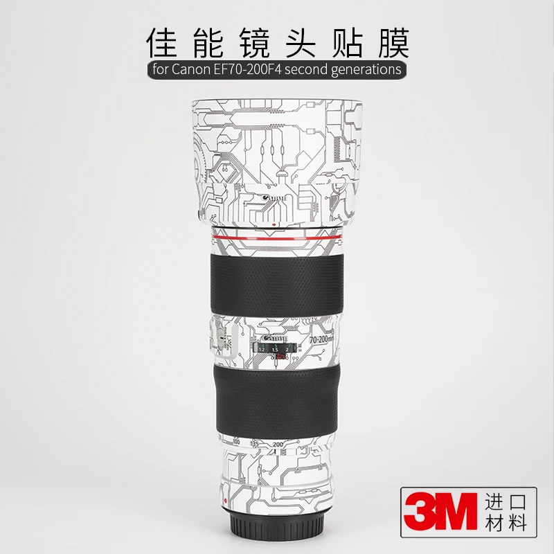 

For Canon EF70-200F4 Second-generation Lens Protection Film 70200F4 Paper and Leather Pattern Sticker 3M
