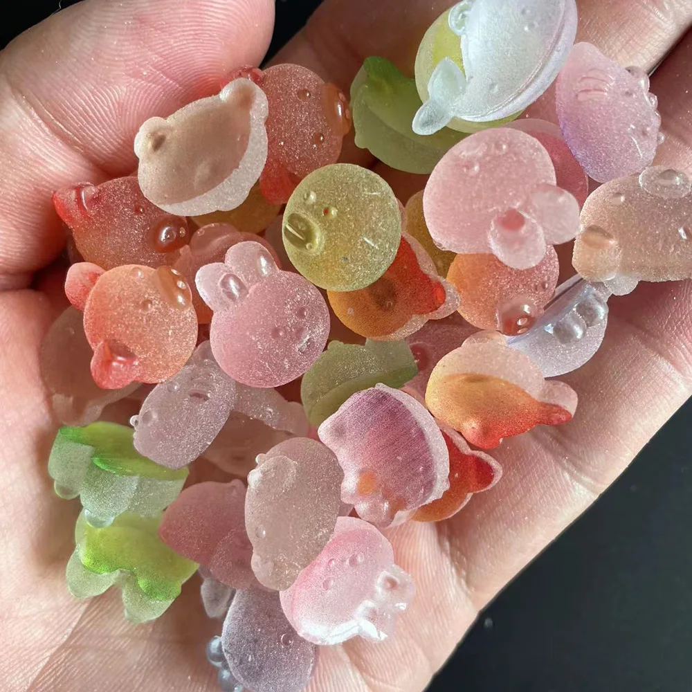 

20-50pcs Kawaii Nail Accessories Nail Art Charms 3D Gummy Bear Lollipop Sweet Candy Nail Rhinestone Decoration DIY Nail Supplies