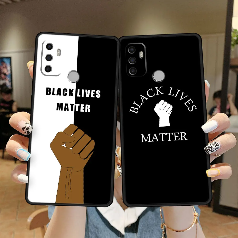 

Case for Oppo A16 A53 A9 A5 A15 A74 A93 A93 A12e A54 2020 F19 A15s A7 A3s A95 Soft Thin Celular Black Lives Matter Work TPU