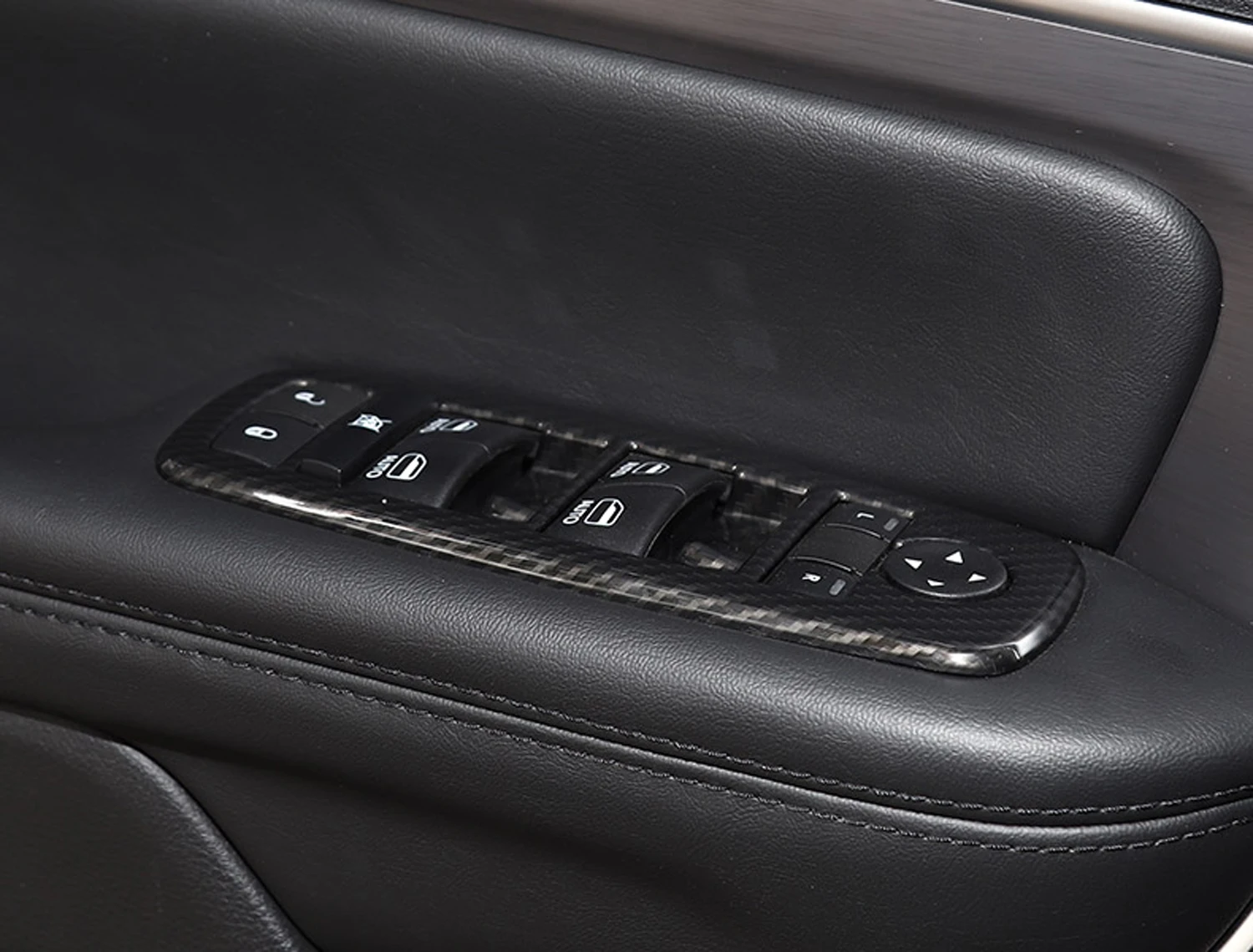 Фото 4 шт., карбоновые крышки для автомобильных дверей и окон, для Dodge Durango 2011-2022 №4