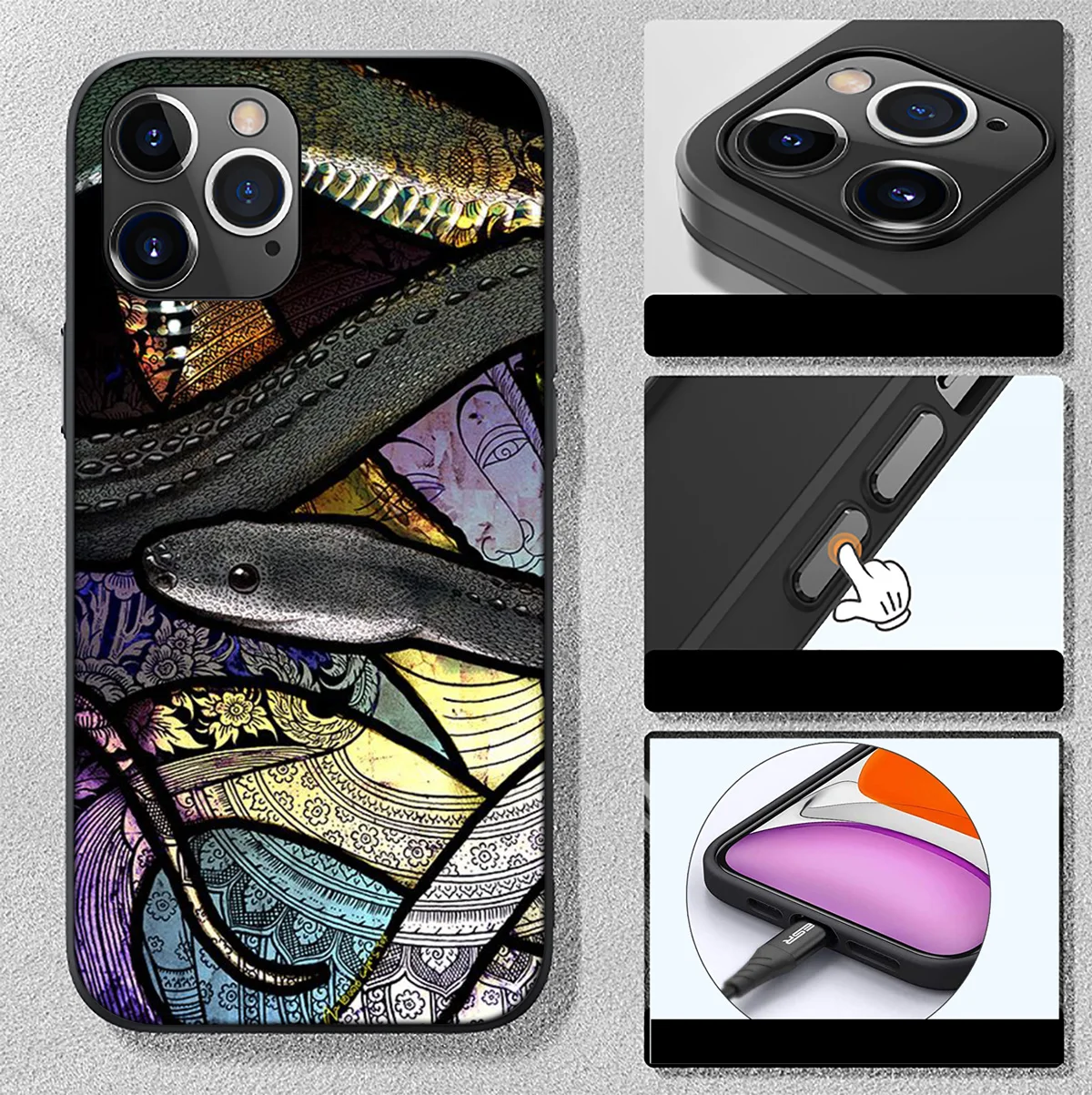 SA110 Роскошный крутой чехол со змеиной кожей для Samsung Galaxy A41 A42 A71 A72 A73 J2 J4 J5 J6 J7 J8 A6 A7 A8