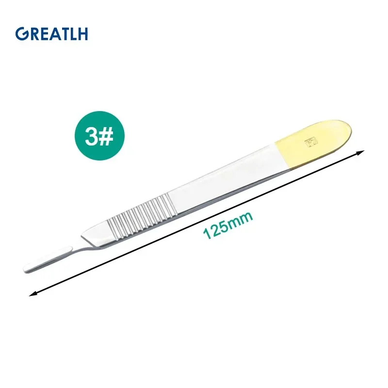 Два типа на выбор Ручка скальпеля 3. # 4 хирургического ножа из нержавеющей стали