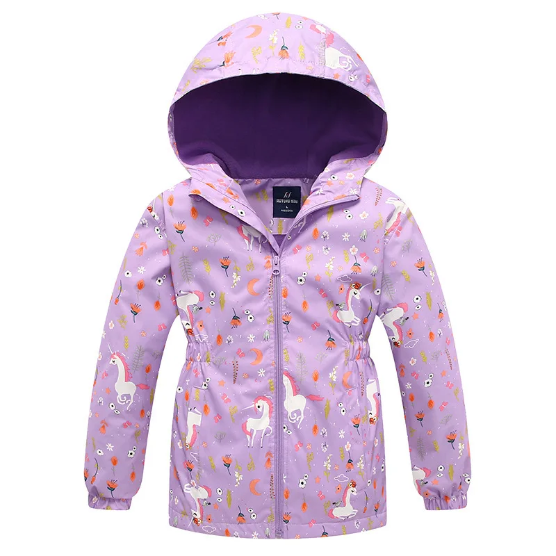 

2022 Autumn Winter Boy Girls Windbreaker Coat Jackets Baby Kids Flower Hooded Outwear For Baby Kids Coats Jacket Clothing