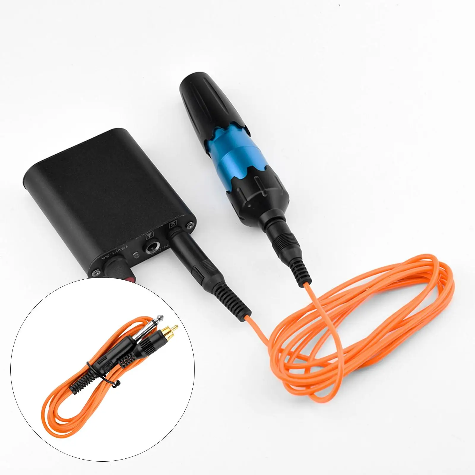 

Professional Tattoo RCA Clip Cable Power Supplies for Tattooist Artists Tattoo Pen Machine Part 1.73M Orange Wire Cord