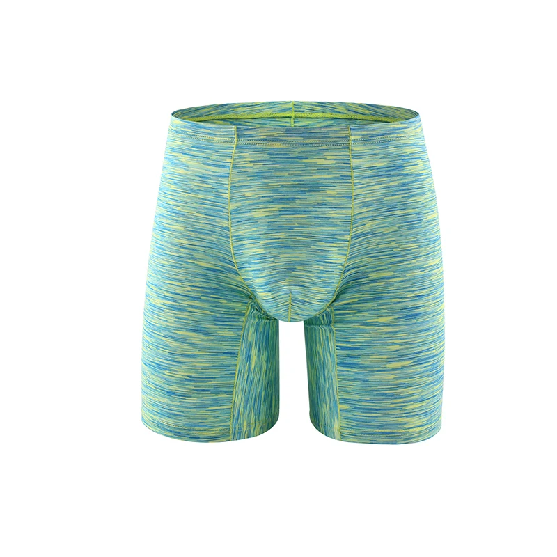 2020 new  Hot Selling Men's Professional No Ride Up Boxer Briefs Long Leg Polyester Underwear Low Rise Trunks with Pouch