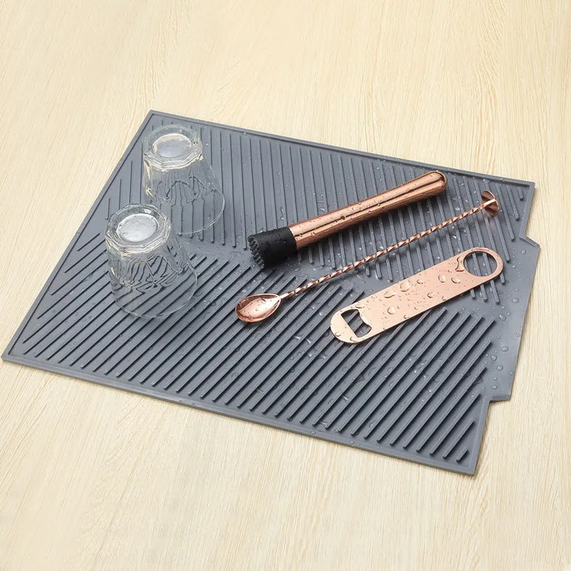 

Silicone Drain Pad Drying Mat Pots Dish Drain Mat For Kitchen Tableware Non-slip Drain Mats Anti-scald Coaster Kitchen Utensils