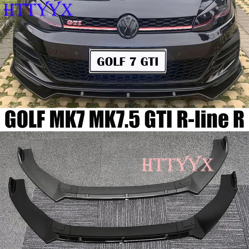 Для Volkswagen For Golf 7 5 MK7 MK7.5 GTI GTD R-Line 2012-2020 автомобильный передний бампер сплиттер губа