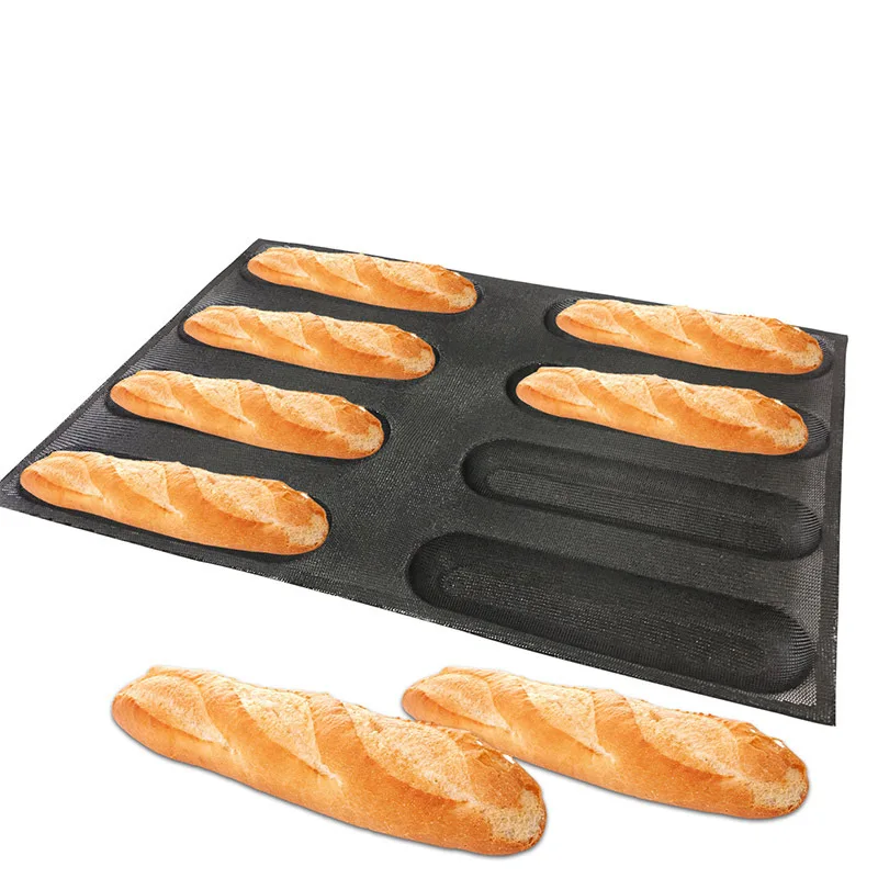 

Boussac Brand Commercial Baking Tray Silicone Mold Breathable Non-Stick Pad Lightning Puff Hot Dog Mold
