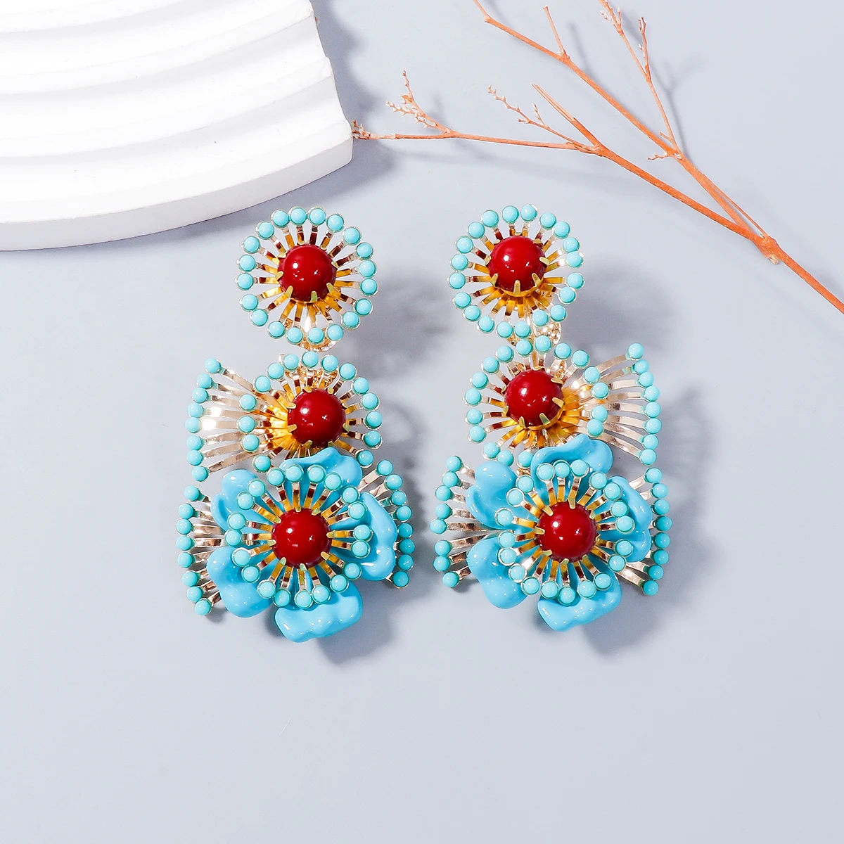 Новинка ZAA богемные Многослойные Длинные серьги-подвески ручной работы с