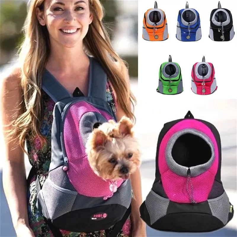 

2023New Pet Comfortable Small Dog Backpack Travel Breathable Mesh Puppy Dog Carrier Bag Durable Padded Shoulder Pet Cat Carrier