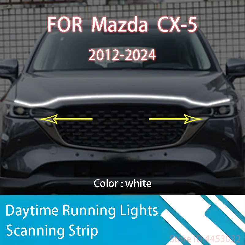 

Для Mazda CX-5 2012-2024, улучшенная лампа для дневных ходовых огней, диагностика запуска автомобиля, руководство по DRL, декоративная лампа 12 В