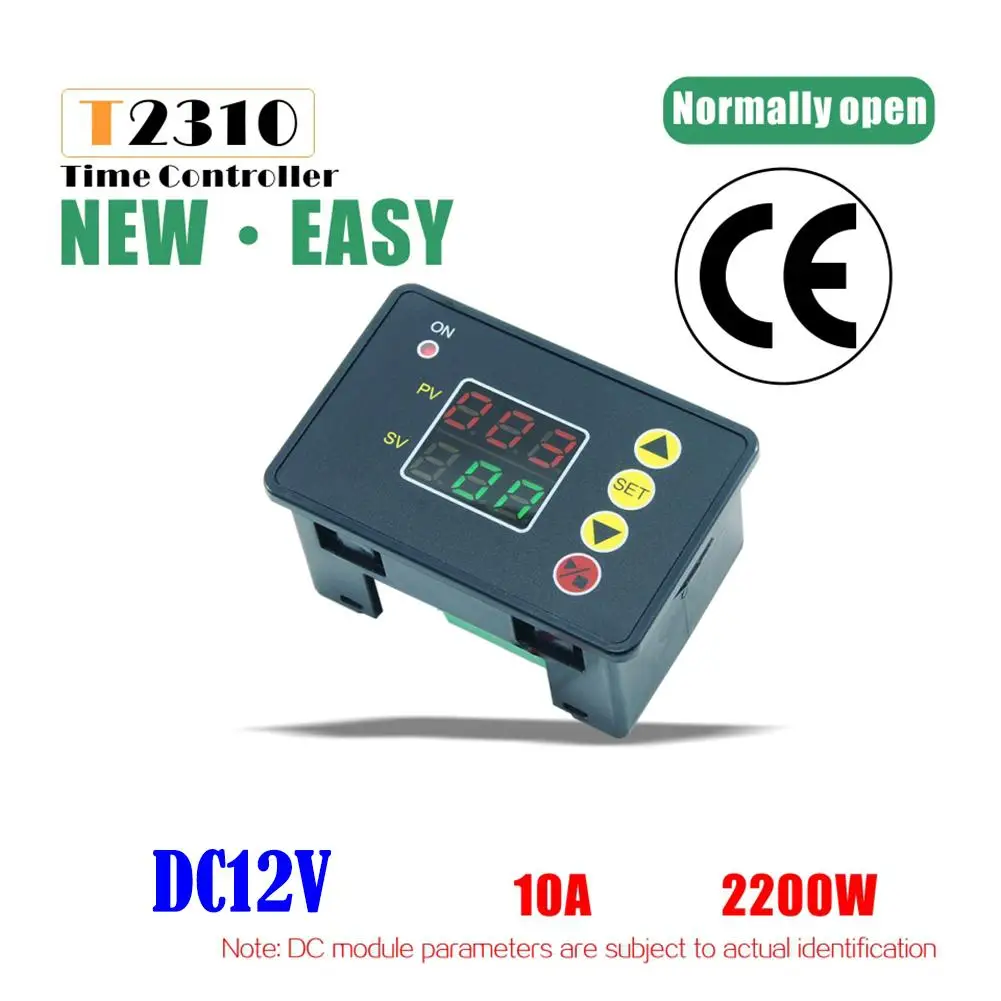 

AC DC 12V 24V AC 110-220V Digital Time Delay Relay LED Display Normally Open Timer Control Module 0-999 Second Adjustable Relay