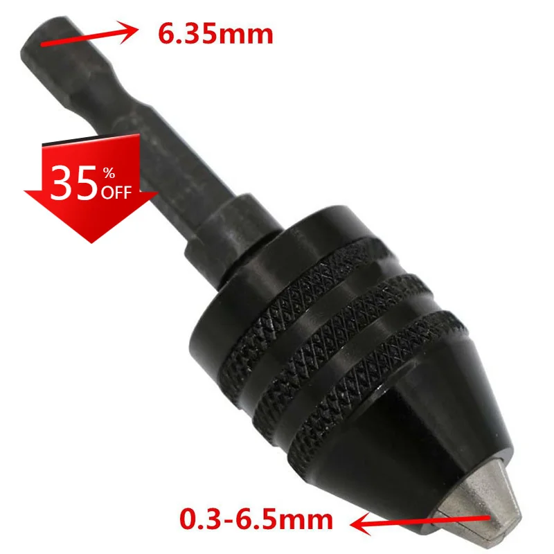 

Universal Electric Grinding Chuck Jaw 1/4 Keyless Drill Bit Chuck Hex Shank