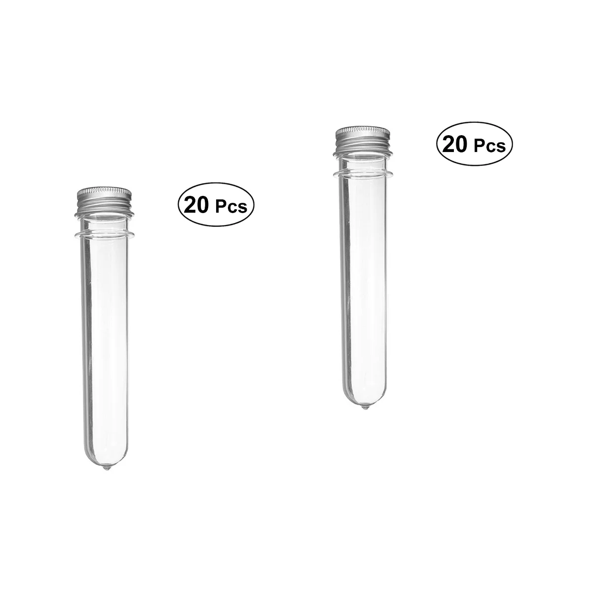 

40 pcs Plastic Test Tubes with Screw Caps 40ml Bath Salt Containers