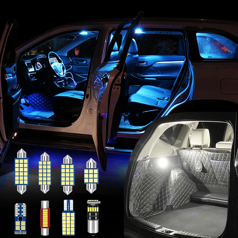 

For Hyundai Santa Fe 2 3 CM DM TM Accent Solaris RB Tucson JM TL i10 i30 i40 Car LED Kit Interior Lights Trunk Light Accessories