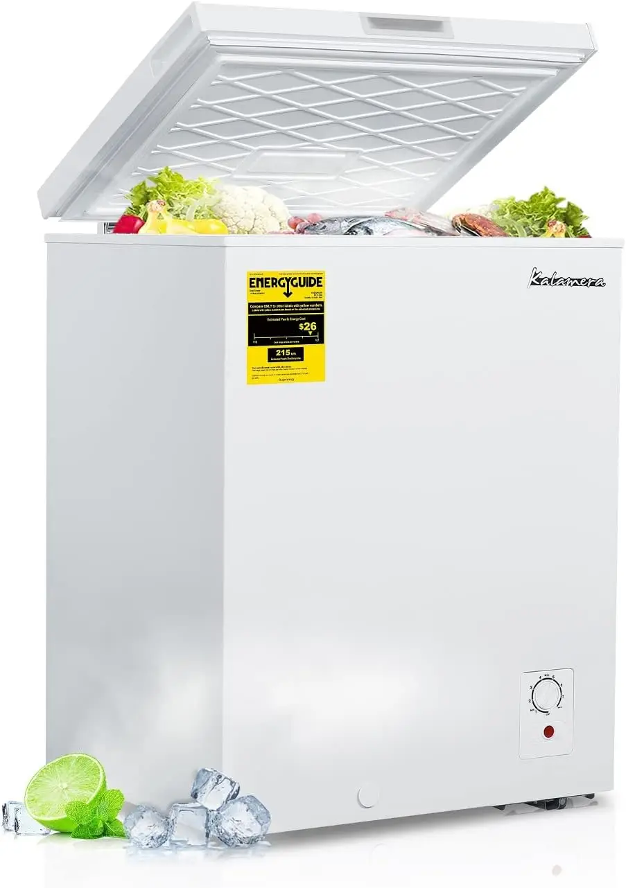 

Cu.ft compact deep freezer freestanding for home/apart with lowest -4℉,KCF-150-SS