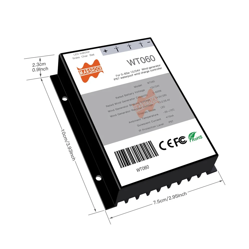 Ветряной ШИМ-контроллер 600 Вт 12 24 В автомобильное зарядное устройство