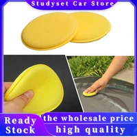12 pcs vehicle wax polishing foam hand sponge soft wax padded sponge yellow buffer detail care wash clean towel tool
