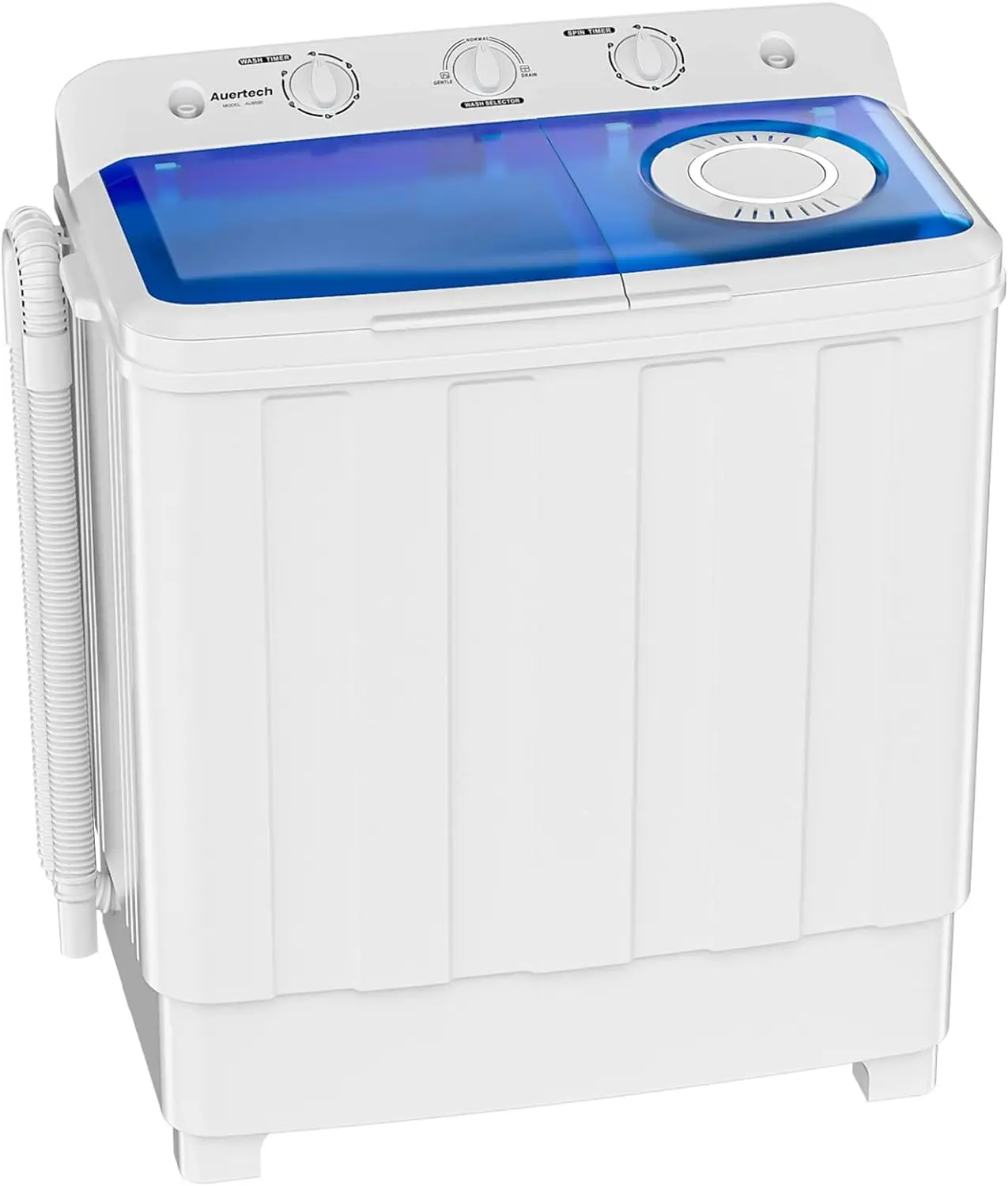 

Auertech Portable washing machine, 28 lb double tub washing machine with drainage pump Mini compact washing machine