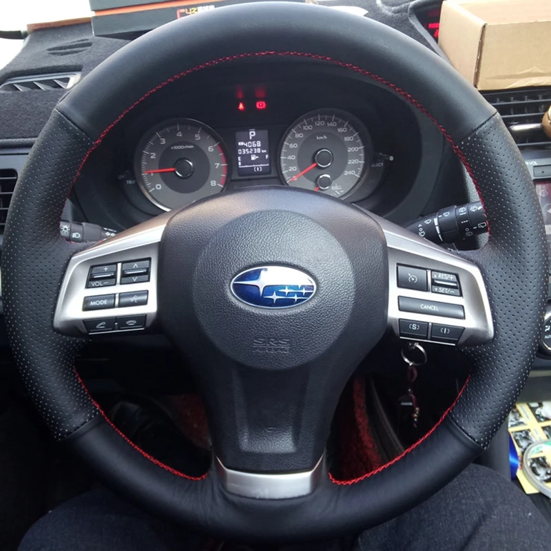 

Оплетка на руль автомобиля 100%, подходит для Subaru Forester 2008-2015 Legacy 2013-2014 Impreza 2008-2011, оплетка на руль