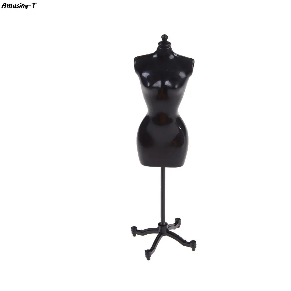 1X Baby's Girls Fantasy Gown Dress Form Clothes Mannequin Model Stand Rack Holder Black White Accessories Doll Display images - 6