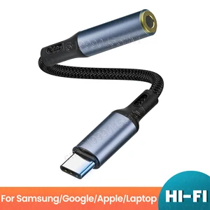 Аудиокабель с разъемом USB Type-C и штекером 3, 5 мм для наушников, Hi-Fi Aux аудиоадаптер, кабель для Galaxy S22 Ultra S21 S20 Note 20 10 Plus