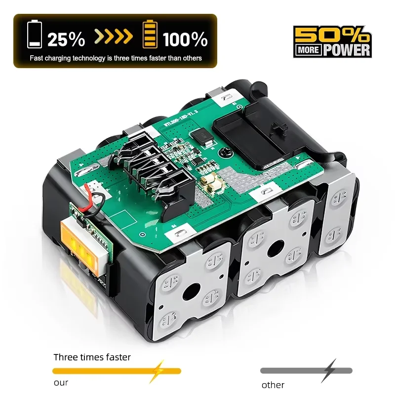 Фото Оригинальный аккумулятор 20V 6.0Ah для электроинструментов, замена для DeWalt DCB184, DCB181, DCB182, DCB200, 20V 6A. №5