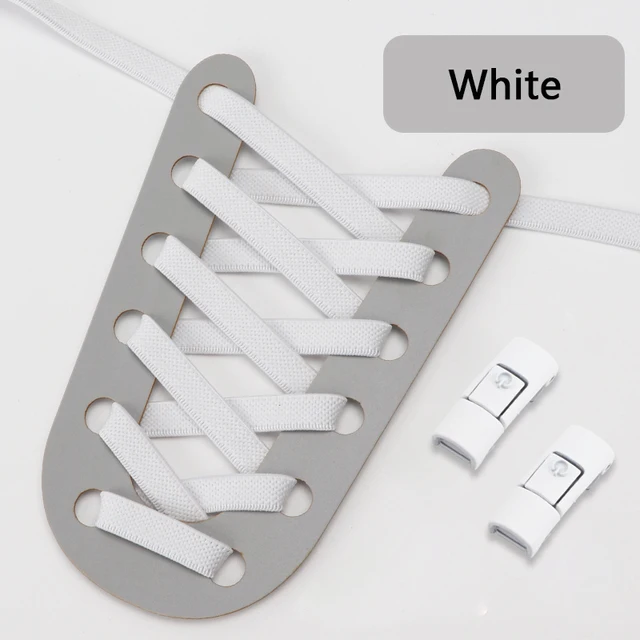 Шнурки без завязок, шнурки с замком, без завязок, эластичные шнурки, кроссовки для детей и взрослых, расширенные плоские шнурки 8 мм для обуви