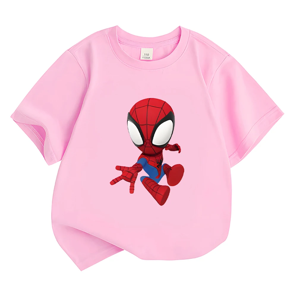 Детская футболка с мультяшным принтом Spidey and His Amazing Friends Повседневная коротким