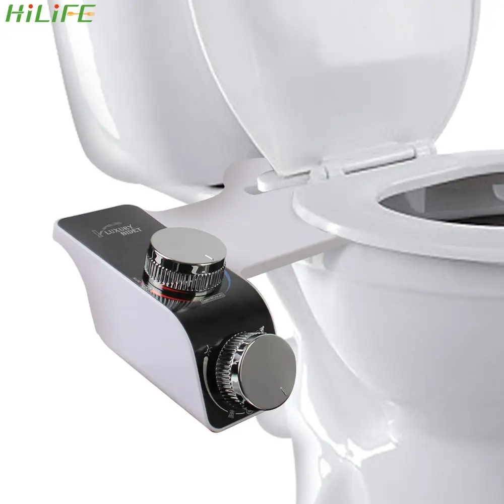 

Cold and Hot Water Toilet Water Spray ​Bathroom Hygienic Shower Toilet Bidet Self Cleaning Double Nozzle Bidet Feminine