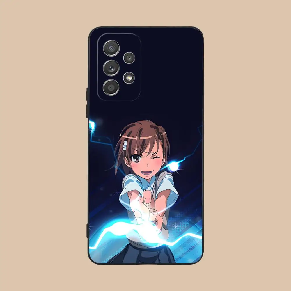 Научный рельсограф Мисака Микото Чехол для телефона Samsung Galaxy A73 72 71 70 56 55 54 53 52 36 35 34 23 16 15 5G Черный Роскошный (art.: 3920ce80fc49a) - 3920ce80fc49a