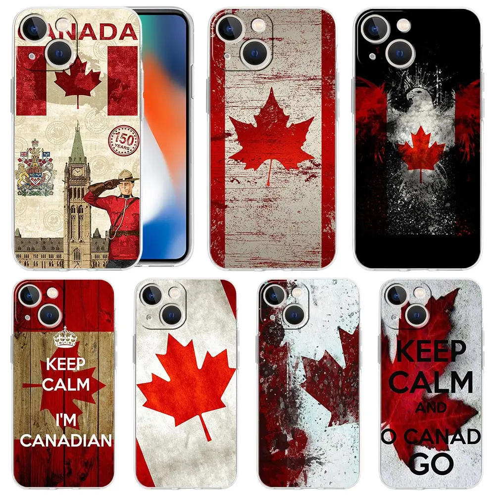 

Canada Flag for Apple iPhone 13 Pro Max 12 Mini Soft TPU Capa 7 8 Plus 6 6S+ 5 5S X XS XR Phone Case Funda iPhone 11 Shell Caso