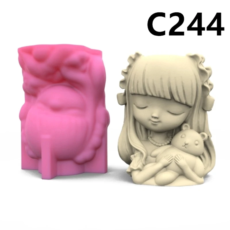 Держатель для ручек цветочный горшок силиконовая форма милые девушки эпоксидной